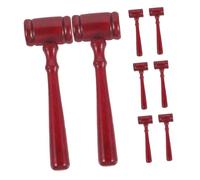 SEWACC 8 Pièces Marteau de Juge Bois pour Garçon Fille Accessoire de Jeu de Rôle Halloween Prop de Tribunal Éducatif pour Compétences de Préhension et Système Judiciaire