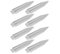 SEWACC 8 pièces Piquets de Jardin Blancs pour Clôture Supports Anti-basculement Pratiques et Durables Accessoires pour Clôture de Pelouse et Jardin Extérieur