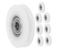 SEWACC 8 pièces U Groove Pulley Wheels With Embedded Bearings For Smooth Sliding Barn Doors And Window Tracks Stable Heavy Duty Rollers For Systems