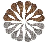 SEWACC 8pièces Ailes Ange Breloques Pour Colliers Pendentifs Aile Accessoires De Bijoux Soi-même Fournitures Pour Création De Bijoux