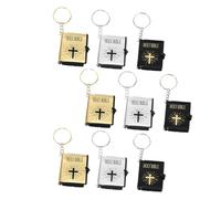 SEWACC 9 pièces Porte Clés Biblique Miniature de Pendentifs avec Décoration pour Sacs et Clés Accessoire Chrétien Attrayant