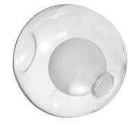 SEWACC Abat-Jour en Verre Double Couche Douille G9, Globe Sphérique Triple Encastré 12 CM Diamètre, Cache Lampe en Verre Opaque Blanc Laiteux, Compatible Appliques Murales et