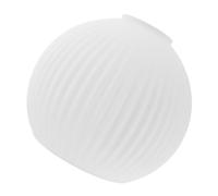 SEWACC Abat Jour Globe Verre Milky Blanc à Bouche Plate Rayée Abat Jour de Remplacement pour Suspension et Applique Murale Diffuseur Lumineux Doux pour Salon et Chambre