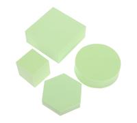 SEWACC Accessoires pour Séance Photo 4 Pcs Mousse Polymère Vert Cube 5x5x5 Cm Parallélépipède 10x10x4 Cm Cylindre 10x3 Cm Hexagone 9x2 Cm Décor Géométrique Fond Photo de Table Bijoux