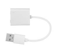 SEWACC Adaptateur Audio USB Pratique pour Pc Convertisseur de Carte Externe avec Sortie Micro et Écouteurs Amélioration Qualité Sonore pour Musique Appels et Jeux