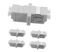 SEWACC Adaptateur Fibre Optique LC Duplex 5 Pièces en Plastique Gris pour Réseau, Connecteur Simplex Compatible, Bride D’Adaptation Facile, Usage Professionnel en Centres De Données, Couleur Grise