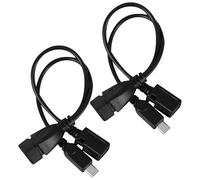 SEWACC Adaptateur Micro USB OTG Mâle vers USB-A Femelle 2 Pièces Noir Convertisseur Câble Micro pour Clé TV Console de Jeux Classique Tablette et Smartphone Connexion