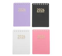 SEWACC Agenda journalier : carnet de poche 2026 - calendrier mensuel format A7 - petit bloc-notes à spirale - agenda journal intime