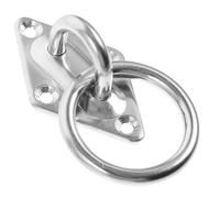 SEWACC Anneau D’arrimage INOX pour Remorque, Fixation de Surface, Argenté | Point D’ancrage Sécurisé, Usage Plateau et Remorque Bateau, pour Professionnels du Remorquage