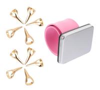 SEWACC Anneaux de Séparation de Cheveux en Silicone Rose 11 Pièces avec Porte-Épingles pour Doigts Accessoires de Coiffure pour Tressage Cosplay et Halloween Outil Pratique pour