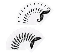 SEWACC Autocollants Épilation Poils de Nez 24 Pcs Protecteur de Moustache Petit Format Accessoires Modelage Barbe Cire Épilatoire Nasal Format 1 Petit Rouleau et 2 Moustache en 8