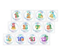 SEWACC Autocollants Mois Bébé Garçon 12 Pcs en Papier, Pratiques et Sûrs pour Photos Souvenirs Lors de Shower ou Anniversaires