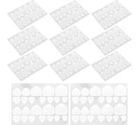 SEWACC Autocollants pour Faux Ongles Transparents, Colle Adhésive Double Face Imperméable, 20 Feuilles, Facile à Appliquer, Portable, pour Événements Festifs