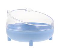 SEWACC Bac à Sable pour Hamster avec Couvercle Transparent Demi-fermé Récipient Plastique Bain de Sable Anti-Stress pour Petits Animaux Maison Portable pour Hamster Couleur Aléatoire
