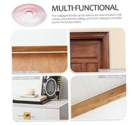 SEWACC Baguette de Finition PVC Blanche Moulure Flexible Autocollante Plinthe Souple pour Décoration Murale Coins de Meubles Plafond et Encadrements
