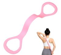 SEWACC Bande de Résistance Élastique Rose avec Poignée en TPE pour Musculation et Échauffement, Dos Épaules Lors D'exercices Sportifs