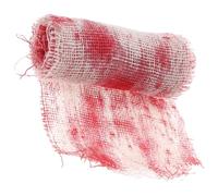 SEWACC Bande de Tissu Ensanglantée pour Halloween, Bande D'avertissement en Tissu Librement Découpable, Décoration Effrayante pour Fête et Maison Hantée