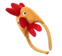 SEWACC Bandeau Coq Cosplay en Tissu Doux Marron Clair, Serrage-tête 3d pour Fêtes, Accessoires Cheveux pour Photo et Carnaval, Bandeaux Filles pour Festival et Déguisement