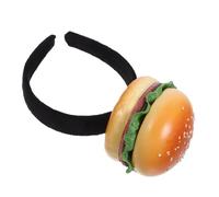 SEWACC Bandeau Hamburger Fantaisie en Éponge Légère Serrage-Tête Décoratif Original Forme Burger Accessoire Bandeau Cosplay pour Fête Carnaval et Performance Couvre-Chef Portable
