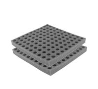 SEWACC Bloc D’éponge Concave pour Semis Hydroponique 2 Pièces Noir, Plateau de Culture Hors-Sol pour Légumes, Mousse de Plantation pour Germination sur Balcon et Jardin Hydroponique