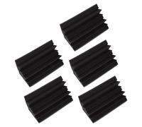 SEWACC Bloc insonorisant trapézoïdal en mousse de polyuréthane noir 5 pièces pour isolation phonique et absorption acoustique sur joint de mur