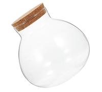 SEWACC Bocal Verre avec Bouchon Liège Terrarium Micro-Paysage DIY pour Plantes Hydroponiques Petit Vase Transparent pour Mousse et Succulentes sur Bureau Pot Décoratif