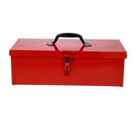 SEWACC Boîte à Outils Métal Portable avec Fermeture à Loquet Poignée pour Rangement Outils De Construction Maison Garage Rouge