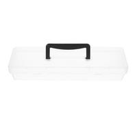 SEWACC Boîte à Outils Portable Transparente avec Couvercle, Poignée, | Rangement Multi-compartiments, Contenu Vite, pour Vis, Boulons, Papeterie, Couture