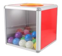 SEWACC Boîte à Tombola Transparente Cubique 1 Pièce avec 30 Boules Colorées Aléatoires Urne pour Tirage au Sort Fête Réunion et Animation D’Entreprise Couleur Couleur
