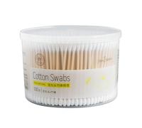 SEWACC Boîte de 300 Cotons-tiges à Manche en Bambou Double Embout, Coton-tige Écologique, pour Démaquillage des Ongles, Nettoyage des Oreilles et Soins Personnels