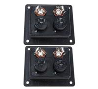 SEWACC Boîte De Haut-Parleur Carrée À 2 Voies 2 Pièces avec Bornier À Ressort Double Prise Connecteur De Liaison pour Caisson De Basses Et Tableau De Câblage Audio 3.82X3.35X1.97In