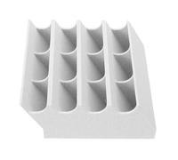 SEWACC Boîte de Rangement Blanche pour Lames de Rasoir 12 Compartiments, Organiseur Multifonction pour Lames de Tondeuse et Barbe, Dimensions 10,4 X 9,9 X 4,1 CM, Plateau Compact