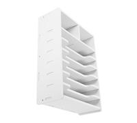SEWACC Boîte de Rangement de Bureau Blanche Organisateur à Compartiments pour Billets et Reçus Caisse de Bureau et Compacte