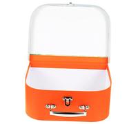 SEWACC Boîte de Rangement pour Garçon Fille Carton Solide Mini Valise Portable avec Poignée et Fermeture Sécurisée Coffret Pratique pour Papeterie Jouets et Petits Objets Modèle