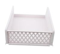 SEWACC Boîte de Rangement pour Vêtements Plastique Panier Empilable Type Tiroir Gris Grand Modèle Bas Organisateur Polyvalent pour Chambre et Dressing
