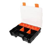 SEWACC Boîte Organisatrice à Compartiments Renforcée pour Petites Rangement Portable pour Vis et Composants Électroniques Mallette Compacte Transparente