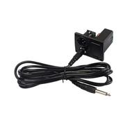 SEWACC Boîtier pour Pile 9v pour Guitare, Câble 3 Mètres, Prise 4 Broches | Plastique et Cuivre Pur, Sortie Double et Montage Plat, pour Luthiers, Basses et Studio
