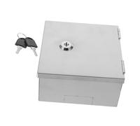SEWACC Boîtier Prise Étanche Acier Inoxydable Type avec Serrure Protection Sécurisée pour Prise Extérieure Jardin et Bâtiment Couvercle Résistant Pluie et Aux Éclaboussures