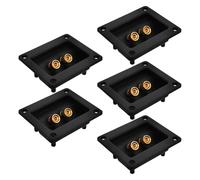 SEWACC Borniers à Vis pour Caisson de Basses 2 Voies, Lot de 5, Bornier Carré en Cuivre Pur, Connecteur de Borne de Raccordement pour Enceintes Audio, Accessoires DIY pour Système Audio