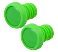 SEWACC Bouchon de Verrouillage D'extrémité de Guidon Vélo Vert, Lot | Embouts de Poignées de Vélo Légers, Montage Intérieur du Tube, Polyester Caoutchouc, Pièces de Remplacement