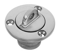 SEWACC Bouchon de Vidange Rond Marin en Acier pour Bateau de Pêche | Drainage Sûr, Joint Étanche, Sécurité Renforcée, pour Vedette et Bateau de Pêche, Couleur Argenté