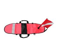 SEWACC Bouée de Plongée Gonflable Design Haute Visibilité Rouge en Nylon avec Drapeau de Signalisation Légère, Natation en Eau Froide Eau