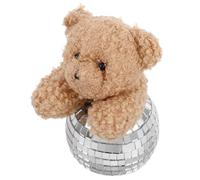 SEWACC Boule à Facettes Miroir Ours en Peluche en Verre, Décoration Disco Réfléchissante pour Table, Ornement Ours Disco Lumineux pour Fête et Intérieur, Accessoire Déco Chambre et