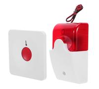 SEWACC Bouton d'Appel d'Urgence pour Personnes Âgées Dc12V Alarme Sonore et Visuelle 2 Boutons de Commande Réarmement par Clé Dispositif de Sécurité Fiable pour Salle de Bain et