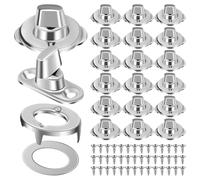 SEWACC Boutons à Vis Rotatifs et Œillets de Fixation Marine en Fer Galvanisé, Lot 20 Pièces, Fixations Quart de Tour pour Bâches et Yachts, Usage Industriel et Nautique