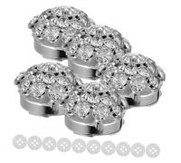 SEWACC Boutons de Manchette Cristal Motif Fleur pour Smoking et Cérémonie Fermoir Pratique Coffret Cadeau