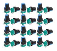 SEWACC Boutons de Remplacement pour Potentiomètre Audio Professionnel, Plastique et Métal, 3 Pattes, Réglage Précis du Volume Ton, Installation Facile pour Équipement Audio