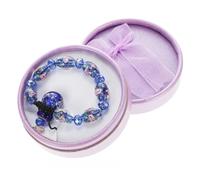 SEWACC Bracelet D'aromathérapie Design Ajustable et Décoration Créative avec Pendentif Bouteille en Verre Bleu pour Mariage ou Soirée