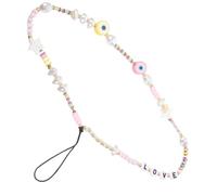 SEWACC Bracelet de Téléphone Étoile Perlé Lanière Portable Acrylique et Pâte Polymère Résistant à Usure pour Femme et Homme