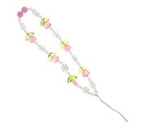 SEWACC Breloque De Téléphone Mignonne Sangle Anti-perte Avec Perles Corde De Suspension Pour Téléphone Portable Lanière De Poignet Pratique Pour Bureau Et Voyage